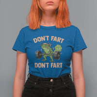 Gym Frog T Shirt For Women Dont Fart Workout Weights Squat Humor - Wonder Print Shop