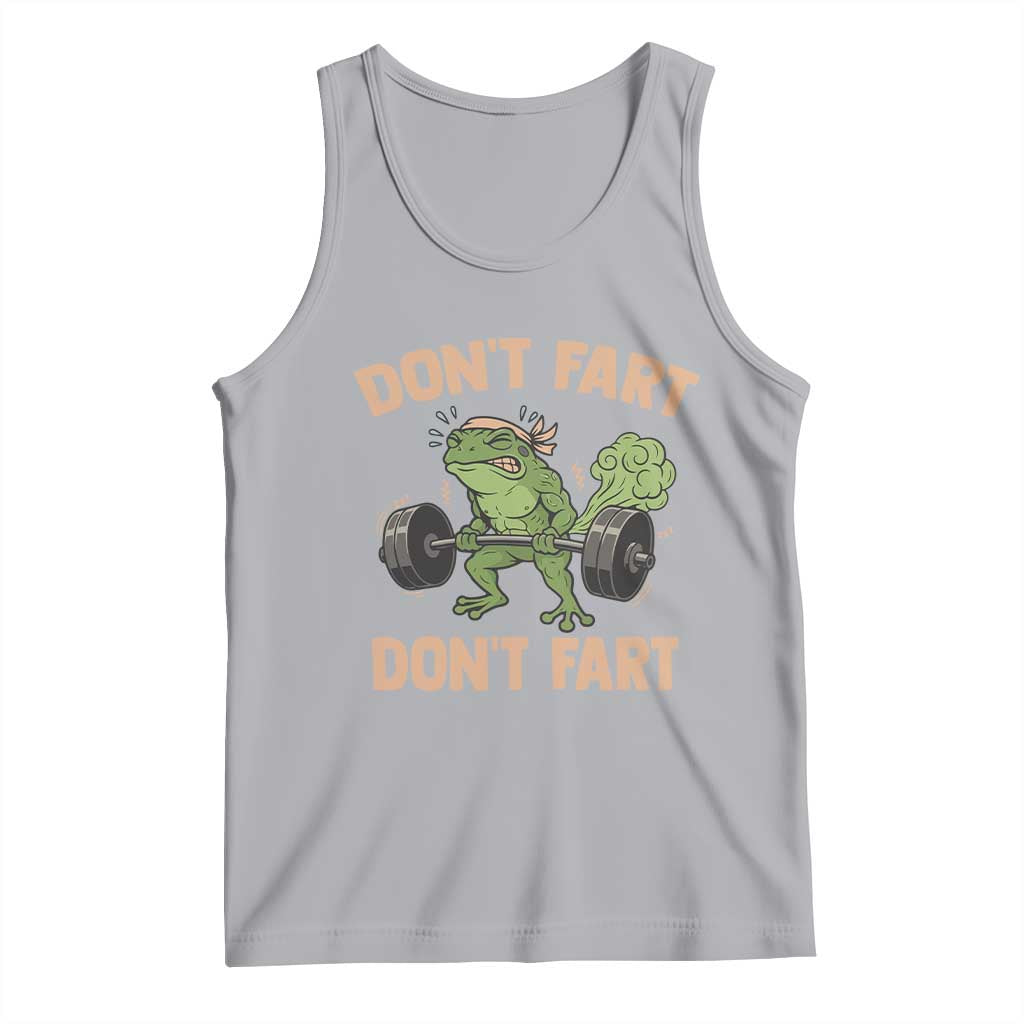 Gym Frog Tank Top Dont Fart Workout Weights Squat Humor - Wonder Print Shop