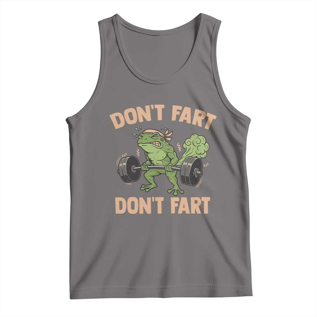 Gym Frog Tank Top Dont Fart Workout Weights Squat Humor - Wonder Print Shop