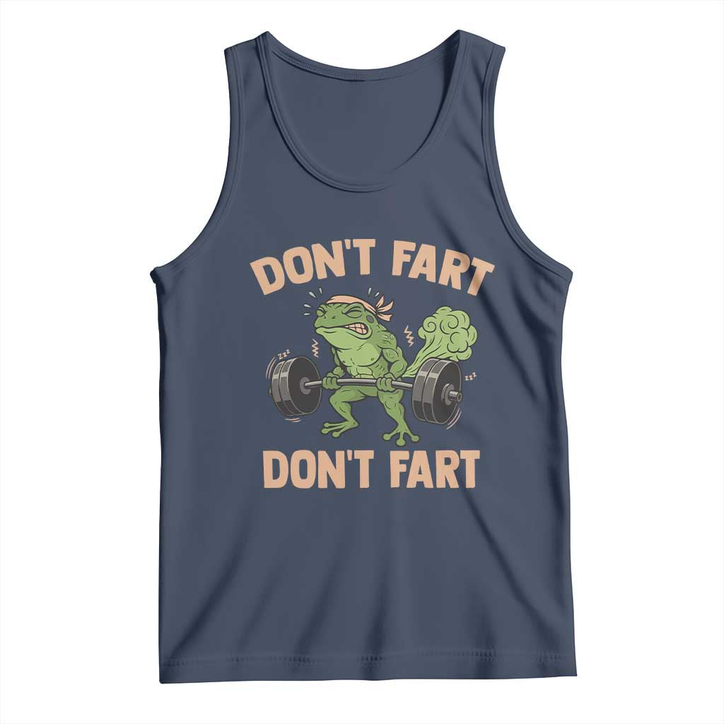 Gym Frog Tank Top Dont Fart Workout Weights Squat Humor - Wonder Print Shop