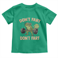 Gym Frog Toddler T Shirt Dont Fart Workout Weights Squat Humor - Wonder Print Shop