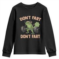 Gym Frog Youth Sweatshirt Dont Fart Workout Weights Squat Humor - Wonder Print Shop