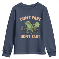 Gym Frog Youth Sweatshirt Dont Fart Workout Weights Squat Humor - Wonder Print Shop