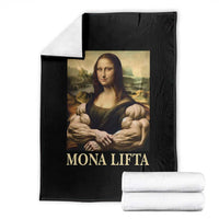 Funny Mona Lifta Muscle Mona Lisa Bodybuilding Fitness Gym Lover Throw Blanket - Wonder Print Shop