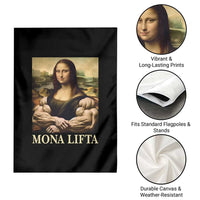 Funny Mona Lifta Muscle Mona Lisa Bodybuilding Fitness Gym Lover Garden Flag - Wonder Print Shop