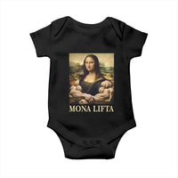Funny Mona Lifta Muscle Mona Lisa Bodybuilding Fitness Gym Lover Baby Onesie - Wonder Print Shop