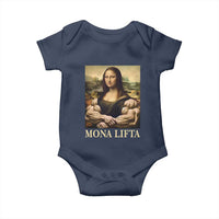 Funny Mona Lifta Muscle Mona Lisa Bodybuilding Fitness Gym Lover Baby Onesie - Wonder Print Shop