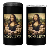 Funny Mona Lifta Muscle Mona Lisa Bodybuilding Fitness Gym Lover 4 in 1 Can Cooler Tumbler - Wonder Print Shop