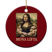 Funny Mona Lifta Muscle Mona Lisa Bodybuilding Fitness Gym Lover Ceramic Ornament - Wonder Print Shop