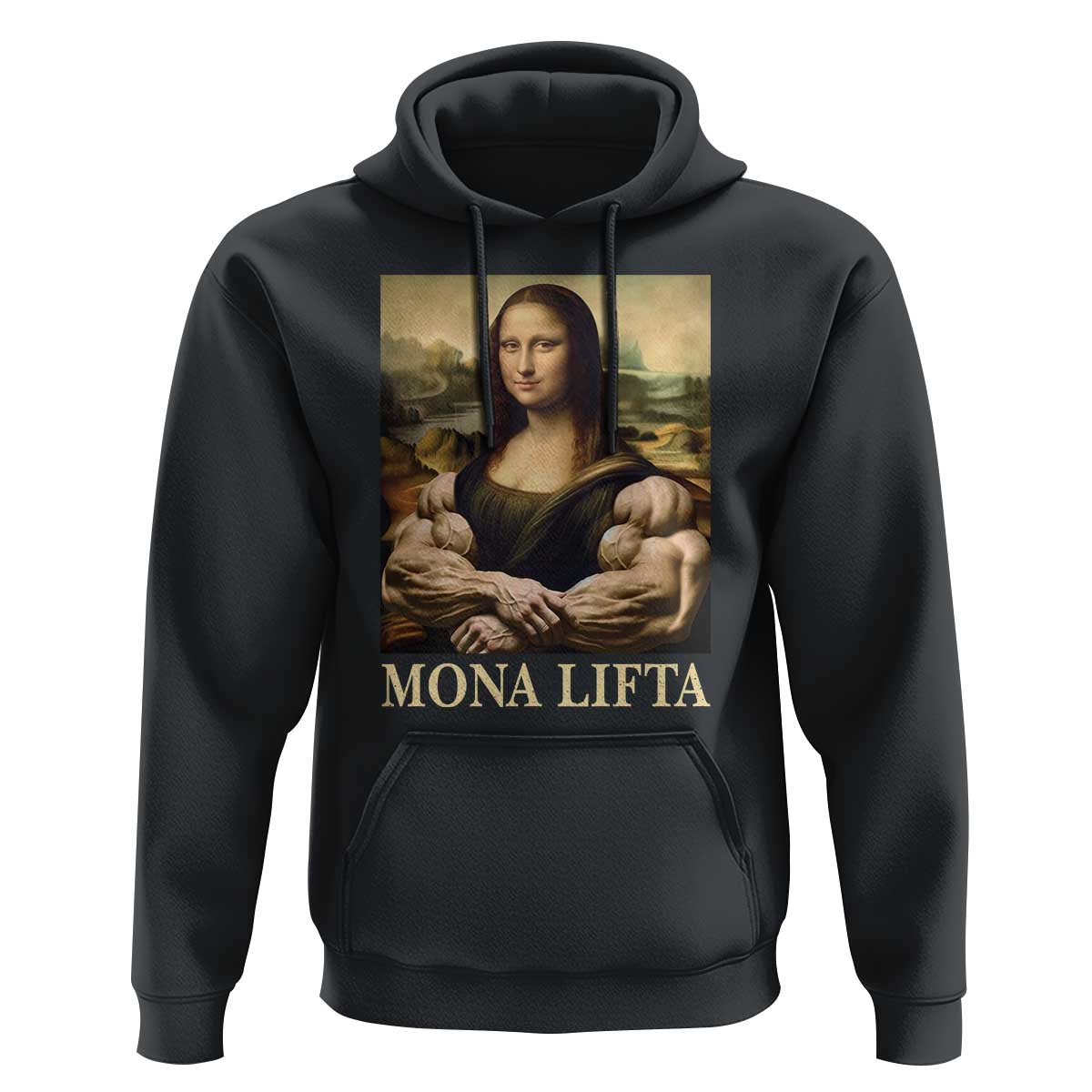 Funny Mona Lifta Muscle Mona Lisa Bodybuilding Fitness Gym Lover Hoodie - Wonder Print Shop