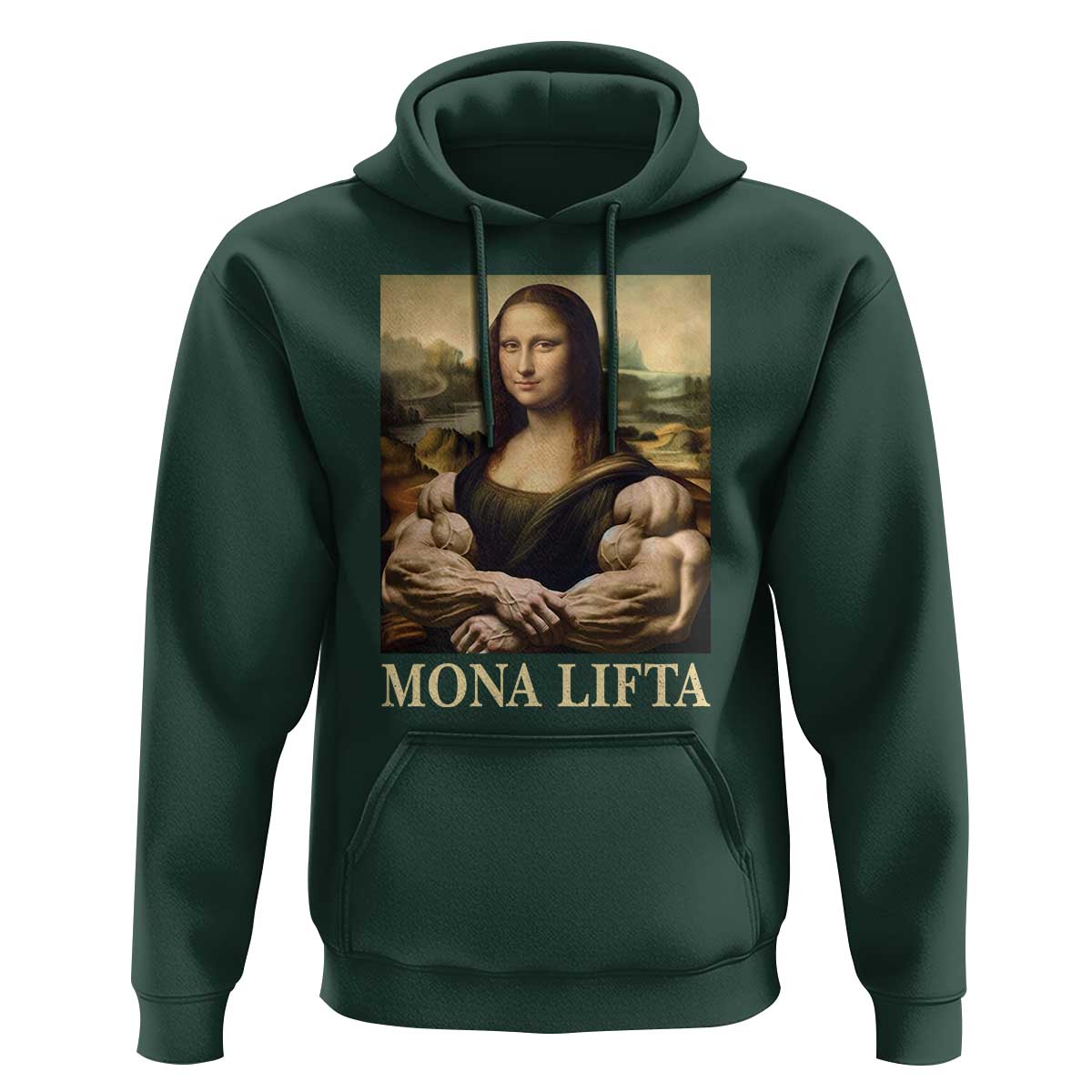 Funny Mona Lifta Muscle Mona Lisa Bodybuilding Fitness Gym Lover Hoodie - Wonder Print Shop