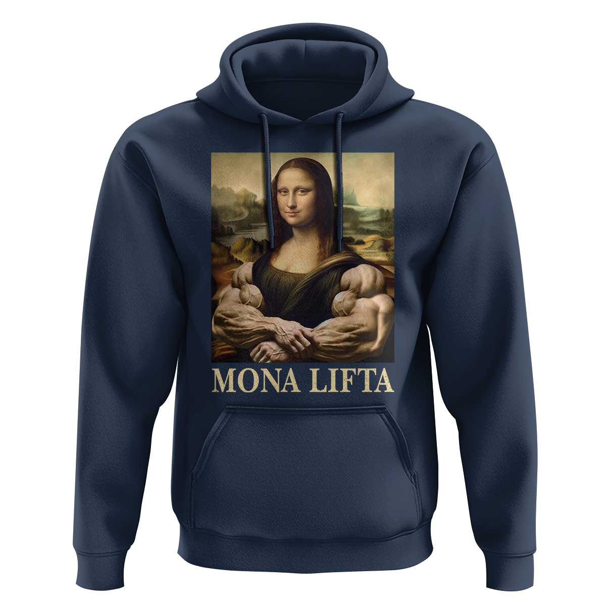 Funny Mona Lifta Muscle Mona Lisa Bodybuilding Fitness Gym Lover Hoodie - Wonder Print Shop