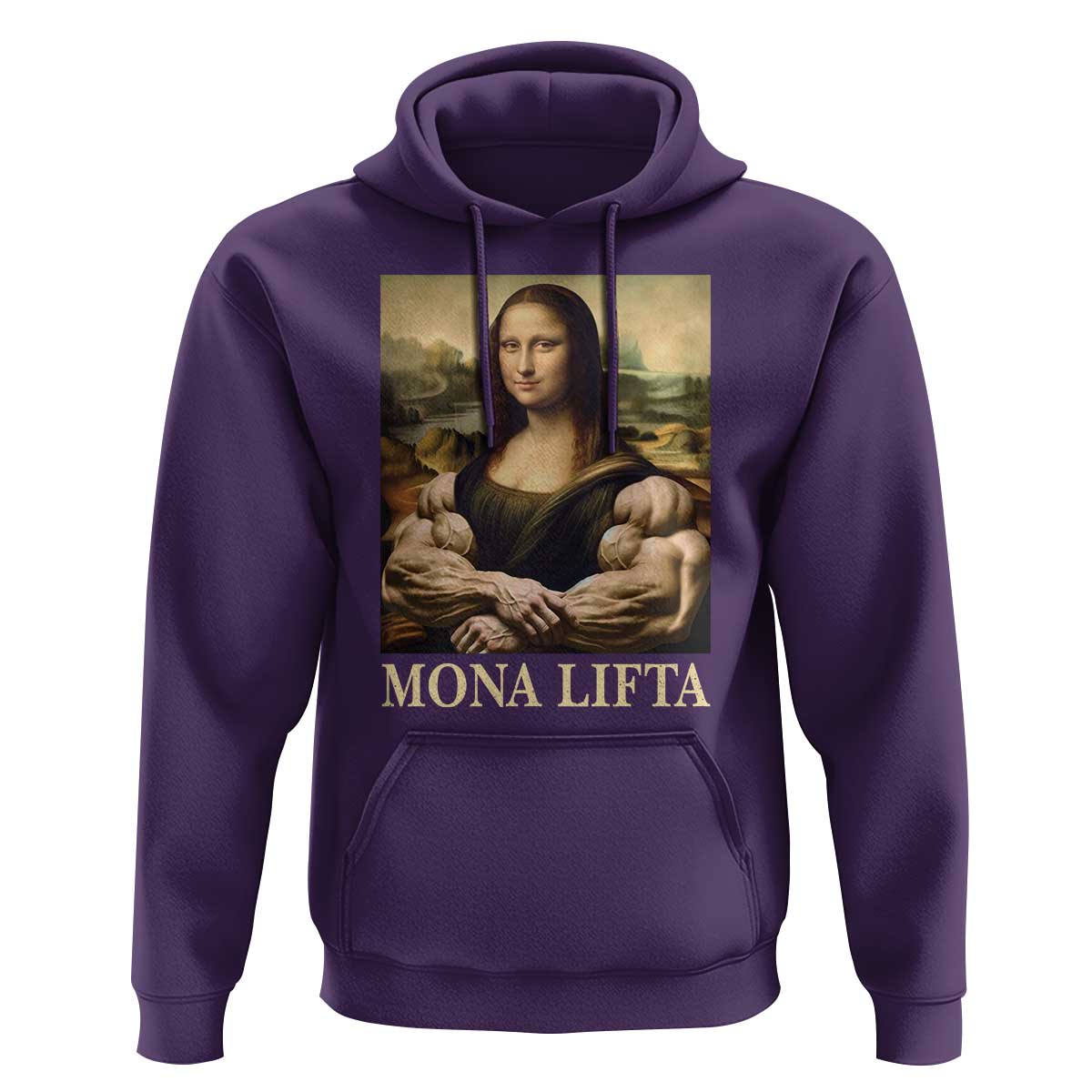 Funny Mona Lifta Muscle Mona Lisa Bodybuilding Fitness Gym Lover Hoodie - Wonder Print Shop