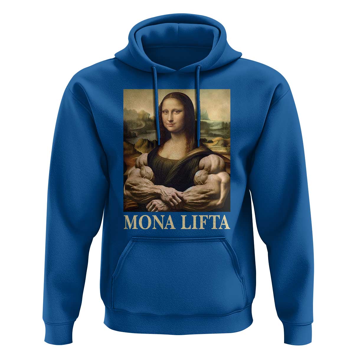Funny Mona Lifta Muscle Mona Lisa Bodybuilding Fitness Gym Lover Hoodie - Wonder Print Shop
