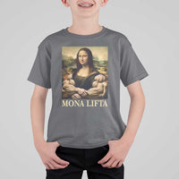 Funny Mona Lifta Muscle Mona Lisa Bodybuilding Fitness Gym Lover T Shirt For Kid - Wonder Print Shop