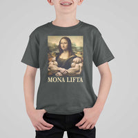 Funny Mona Lifta Muscle Mona Lisa Bodybuilding Fitness Gym Lover T Shirt For Kid - Wonder Print Shop