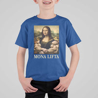 Funny Mona Lifta Muscle Mona Lisa Bodybuilding Fitness Gym Lover T Shirt For Kid - Wonder Print Shop