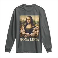 Funny Mona Lifta Muscle Mona Lisa Bodybuilding Fitness Gym Lover Long Sleeve Shirt - Wonder Print Shop