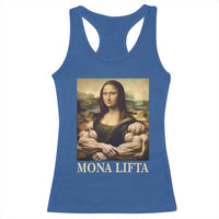 Funny Mona Lifta Muscle Mona Lisa Bodybuilding Fitness Gym Lover Racerback Tank Top - Wonder Print Shop