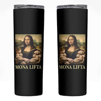 Funny Mona Lifta Muscle Mona Lisa Bodybuilding Fitness Gym Lover Skinny Tumbler - Wonder Print Shop