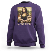 Funny Mona Lifta Muscle Mona Lisa Bodybuilding Fitness Gym Lover Sweatshirt - Wonder Print Shop