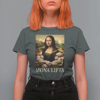 Funny Mona Lifta Muscle Mona Lisa Bodybuilding Fitness Gym Lover T Shirt For Women - Wonder Print Shop