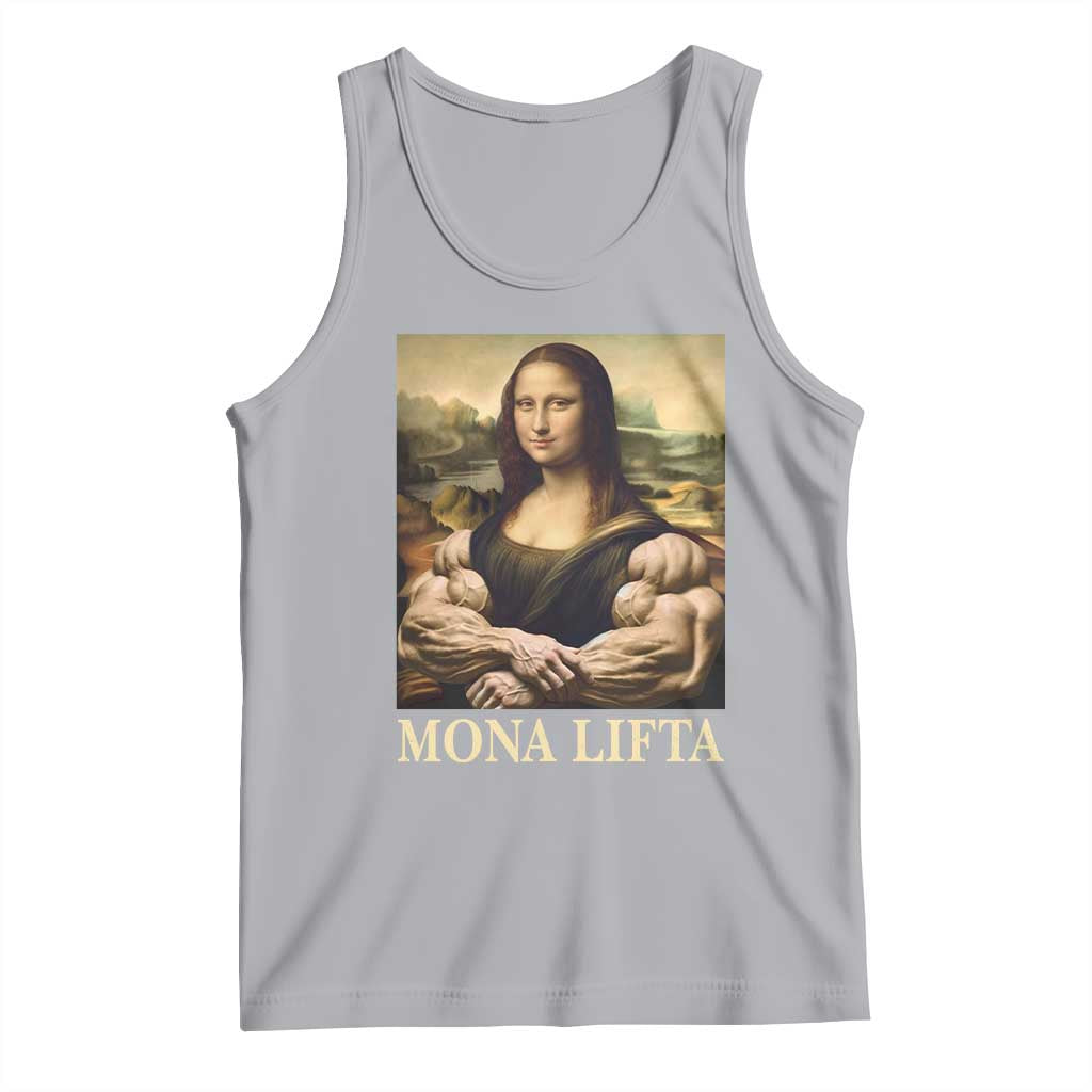Funny Mona Lifta Muscle Mona Lisa Bodybuilding Fitness Gym Lover Tank Top - Wonder Print Shop