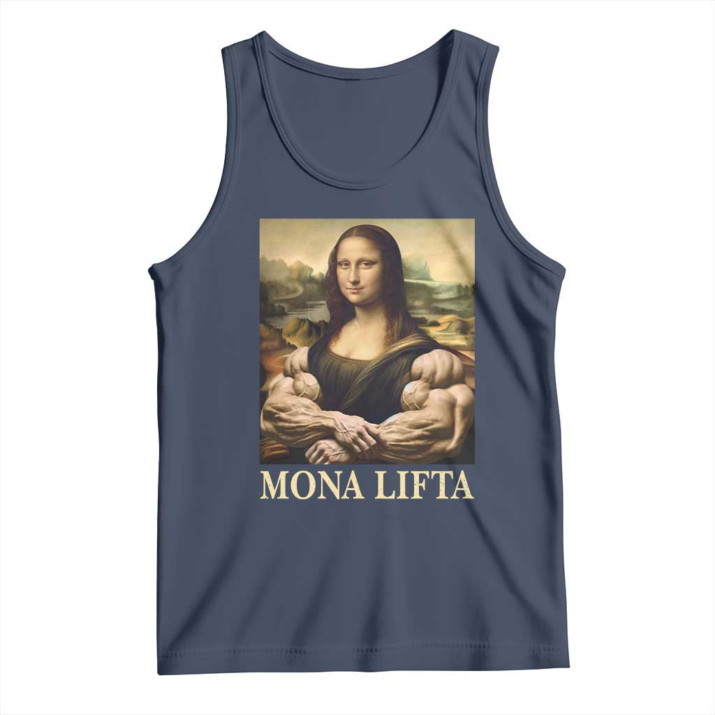 Funny Mona Lifta Muscle Mona Lisa Bodybuilding Fitness Gym Lover Tank Top - Wonder Print Shop