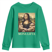 Funny Mona Lifta Muscle Mona Lisa Bodybuilding Fitness Gym Lover Youth Sweatshirt - Wonder Print Shop