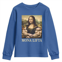 Funny Mona Lifta Muscle Mona Lisa Bodybuilding Fitness Gym Lover Youth Sweatshirt - Wonder Print Shop