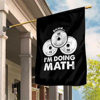 Funny Shhh I Am Doing Math Weightlifting Workout Training Garden Flag - Wonder Print Shop