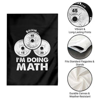 Funny Shhh I Am Doing Math Weightlifting Workout Training Garden Flag - Wonder Print Shop