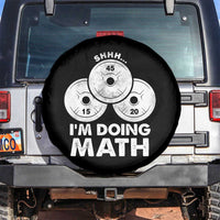 Funny Shhh I Am Doing Math Weightlifting Workout Training Spare Tire Cover - Wonder Print Shop