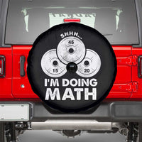 Funny Shhh I Am Doing Math Weightlifting Workout Training Spare Tire Cover - Wonder Print Shop