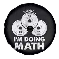 Funny Shhh I Am Doing Math Weightlifting Workout Training Spare Tire Cover - Wonder Print Shop