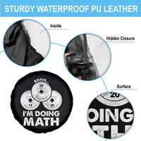 Funny Shhh I Am Doing Math Weightlifting Workout Training Spare Tire Cover - Wonder Print Shop