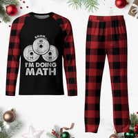 Funny Shhh I Am Doing Math Weightlifting Workout Training Plaid Pajama Set - Wonder Print Shop
