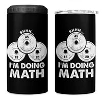 Funny Shhh I Am Doing Math Weightlifting Workout Training 4 in 1 Can Cooler Tumbler - Wonder Print Shop