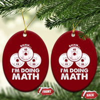 Funny Shhh I Am Doing Math Weightlifting Workout Training Ceramic Ornament - Wonder Print Shop