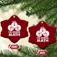 Funny Shhh I Am Doing Math Weightlifting Workout Training Ceramic Ornament - Wonder Print Shop