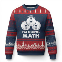 Funny Shhh I Am Doing Math Weightlifting Workout Training Ugly Christmas Sweater - Wonder Print Shop