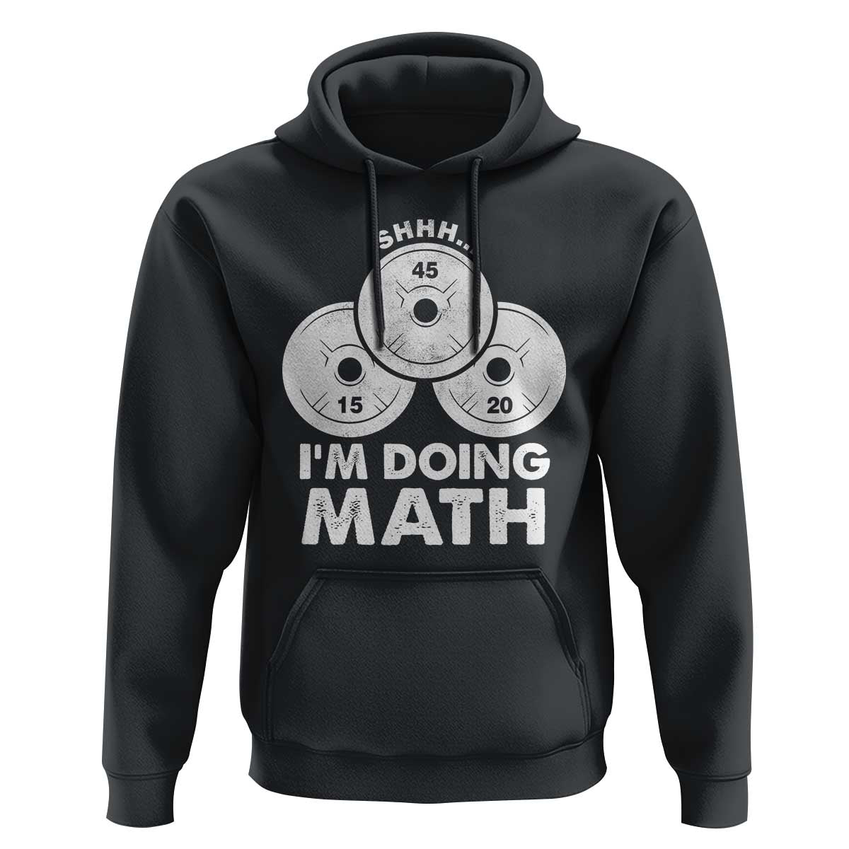 Funny Shhh I Am Doing Math Weightlifting Workout Training Hoodie - Wonder Print Shop