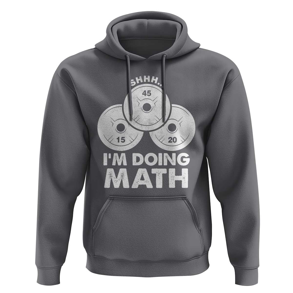 Funny Shhh I Am Doing Math Weightlifting Workout Training Hoodie - Wonder Print Shop