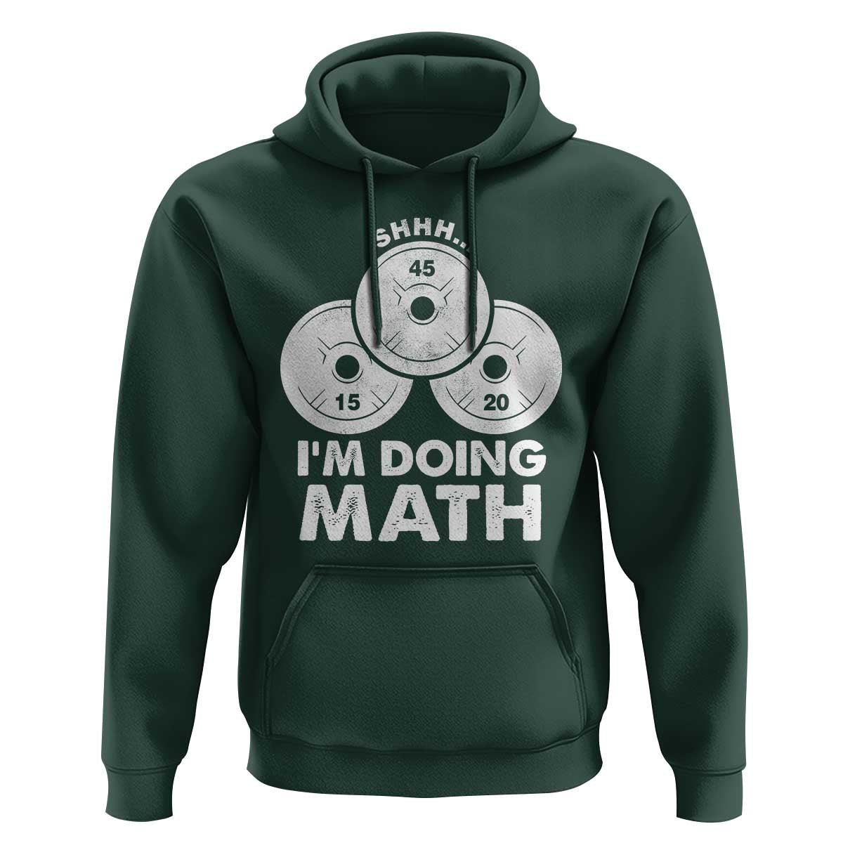 Funny Shhh I Am Doing Math Weightlifting Workout Training Hoodie - Wonder Print Shop
