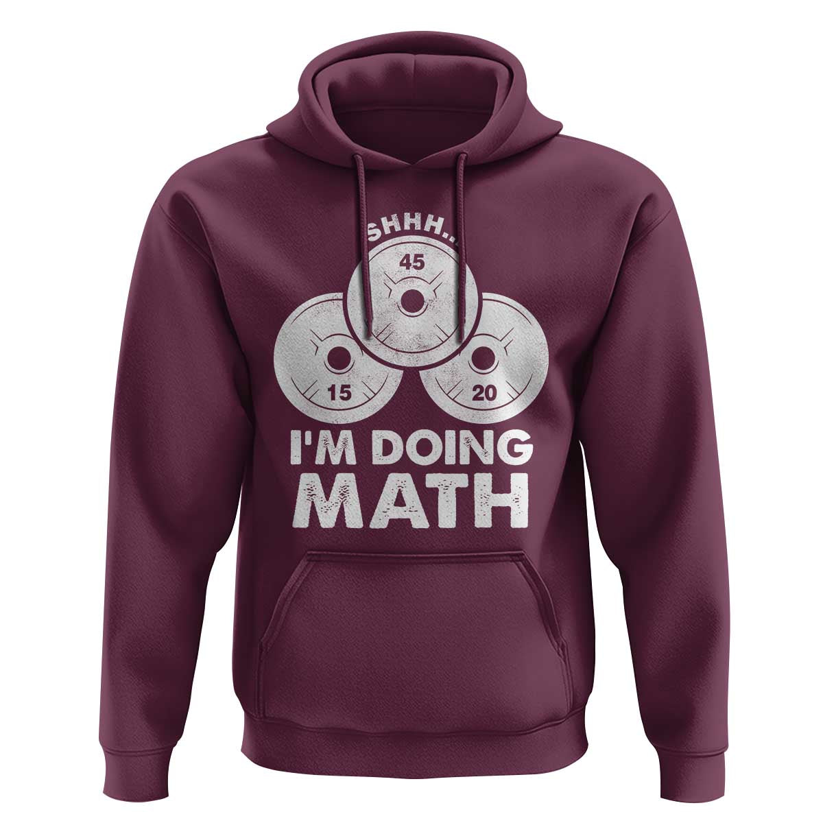 Funny Shhh I Am Doing Math Weightlifting Workout Training Hoodie - Wonder Print Shop