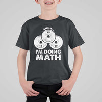Funny Shhh I Am Doing Math Weightlifting Workout Training T Shirt For Kid - Wonder Print Shop