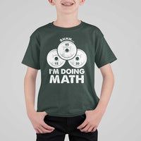 Funny Shhh I Am Doing Math Weightlifting Workout Training T Shirt For Kid - Wonder Print Shop