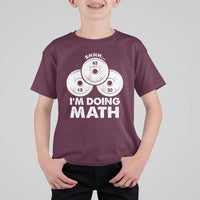 Funny Shhh I Am Doing Math Weightlifting Workout Training T Shirt For Kid - Wonder Print Shop