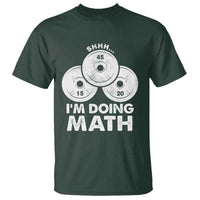 Funny Shhh I Am Doing Math Weightlifting Workout Training T Shirt - Wonder Print Shop