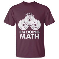 Funny Shhh I Am Doing Math Weightlifting Workout Training T Shirt - Wonder Print Shop